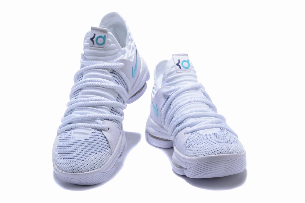 Nike KD 10 Shoes White Blue